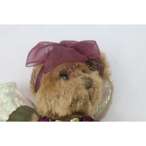 The Bearington Tinker Brown Fur Angel Bear - Picture 6 of 8